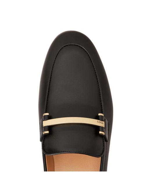 Tod's Black Clamp Detailed Slip-On Loafers