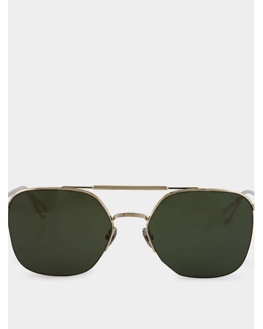 Ahlem Green Logo Sunglasses for men