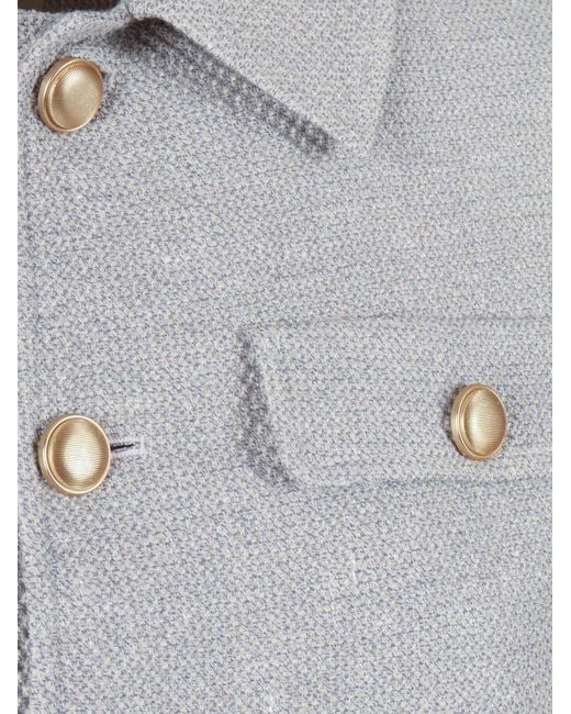 Circolo 1901 Gray Point-Collar Jacket