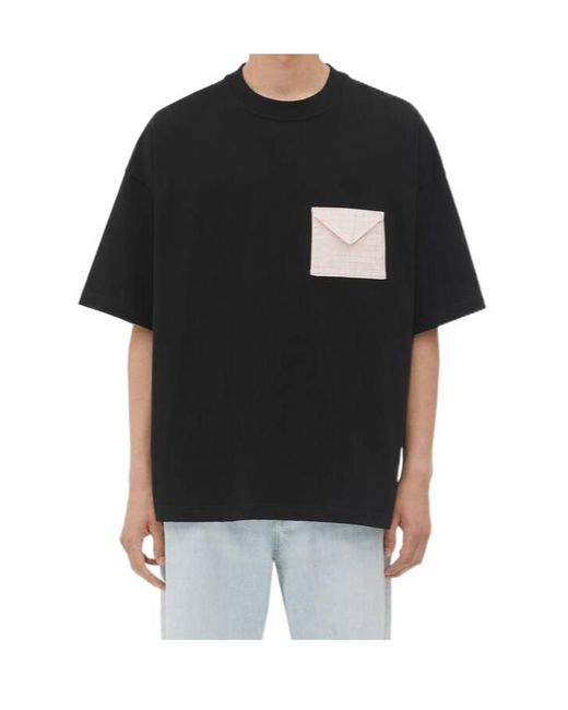 Bottega Veneta Black Pima Cotton Jersey Oversized T-Shirt for men