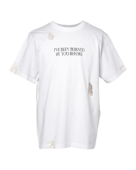Coperni White X Disney Burned By You Before Distressed T-Shirt