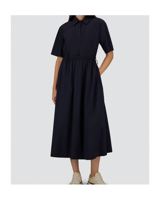 Herno Blue Drawstring Shirt Dress