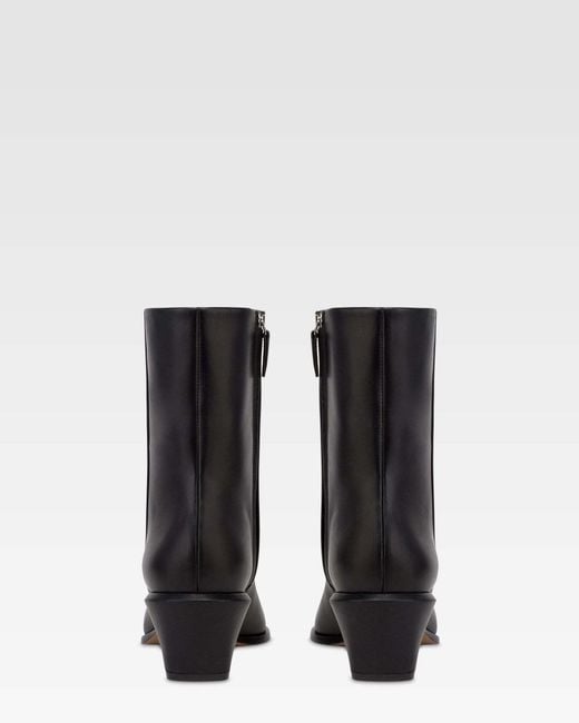 Paris Texas Black Bettina Square Toe Ankle Boots