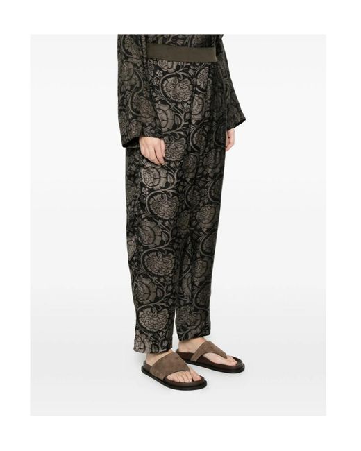 Uma Wang Black Elastic Waistband Casual Pants