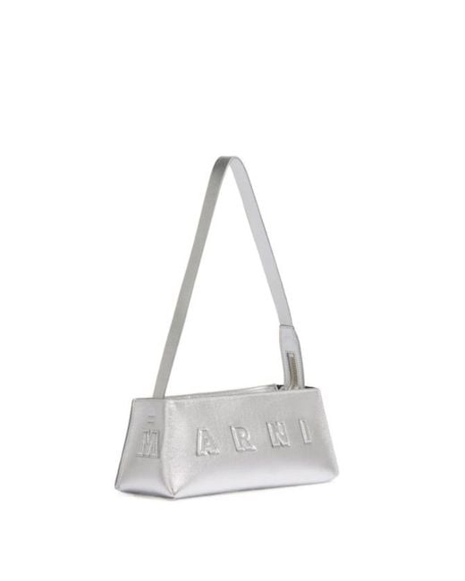 Marni White Museo Baguette Shoulder Bag
