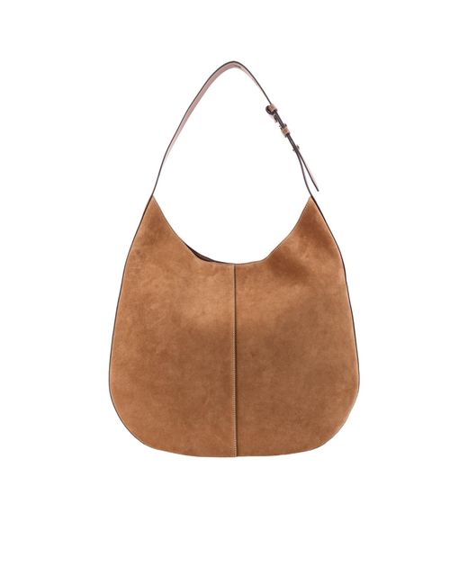 Tod's Brown Logo Patch Di Bag
