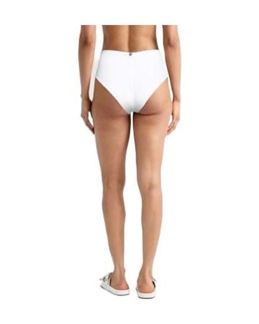 Max Mara White Plain Colour Bikini Bottoms
