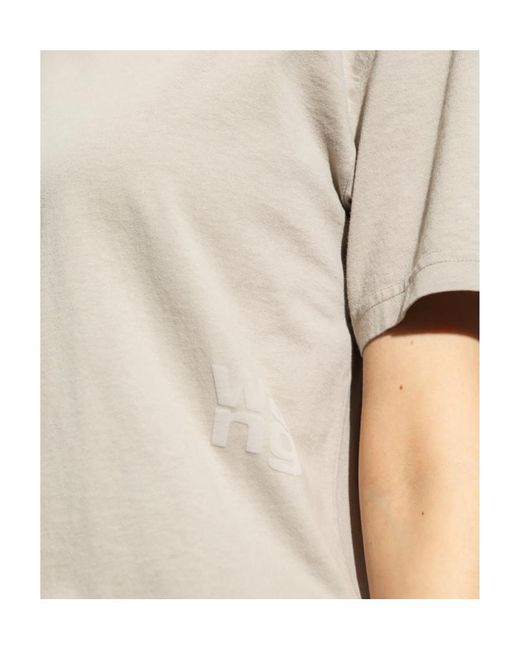 T By Alexander Wang White Logo-Print T-Shirt