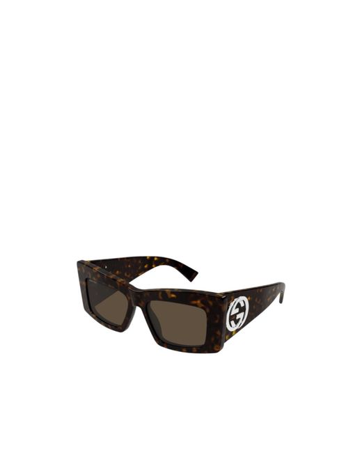 Gucci Multicolor Eyewear Rectangular Logo-Detail Sunglasses