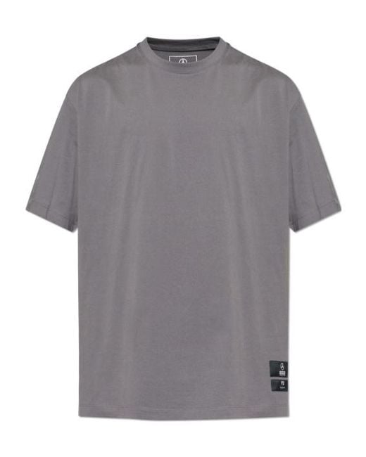 Y-3 Gray Mercedes Logo Stack Short Sleeve T-Shirt for men