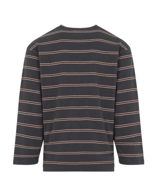 Jil Sander Gray Striped T-Shirt for men