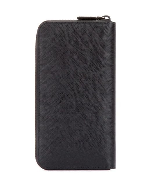 Prada Black Saffiano Zipped Wallet for men