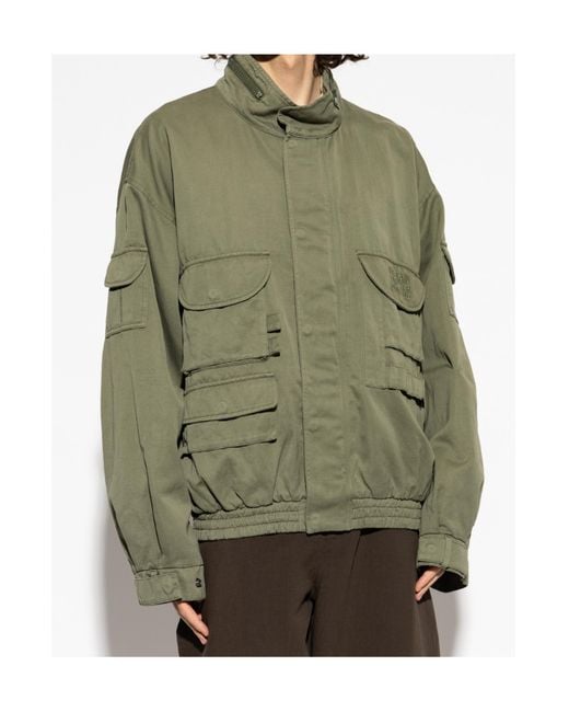 Balmain Green Pocketed Utility Jacket for men