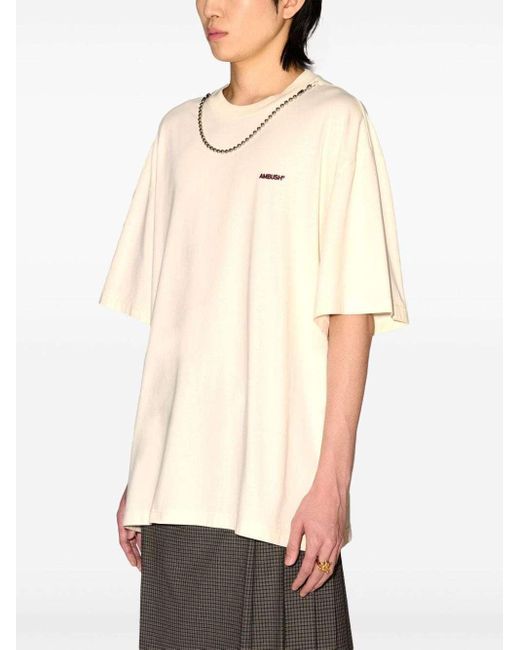 Ambush Natural Ball-Chain Crewneck T-Shirt for men