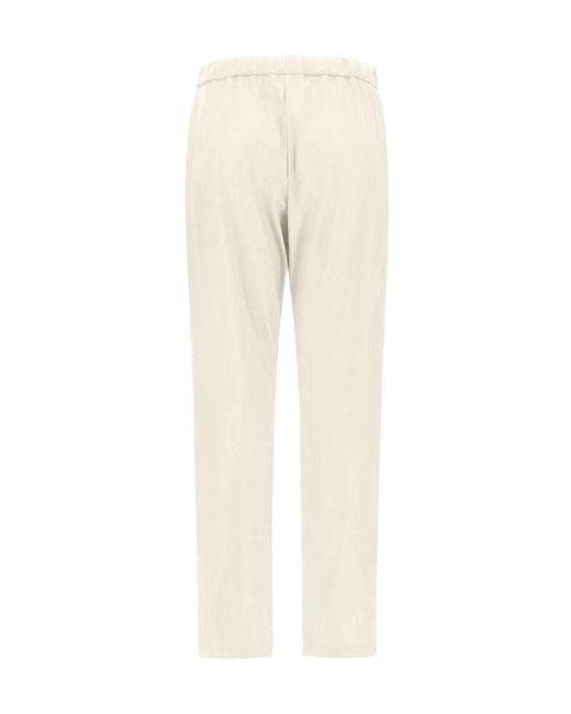 Herno Natural Elastic Waist Casual Pants