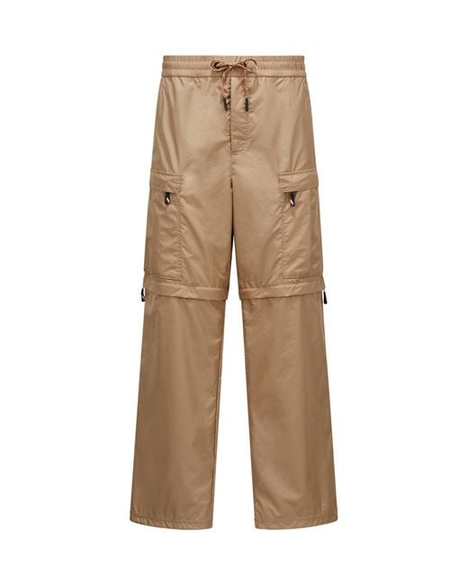 Moncler Natural Grenoble Drawstring Cargo Pants for men
