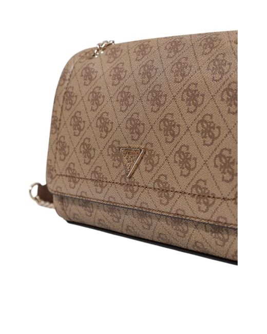 Guess White Monogram Chain Satchel