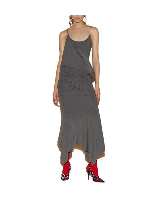 The Attico Gray The Maxi Slip Dress