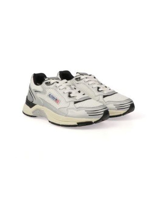 Autry White Hyperway Mesh Panel Sneakers