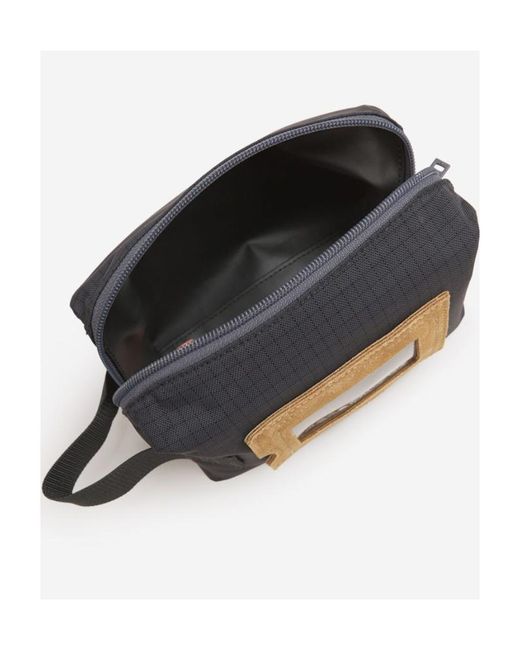 Acne Blue Logo Wash Bag for men