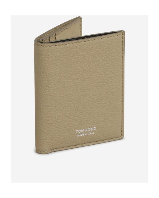 Tom Ford Natural Logo Printed Bi-Fold Wallet for men