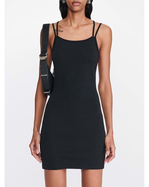 Dion Lee Black Spaghetti-Strap Mini Dress
