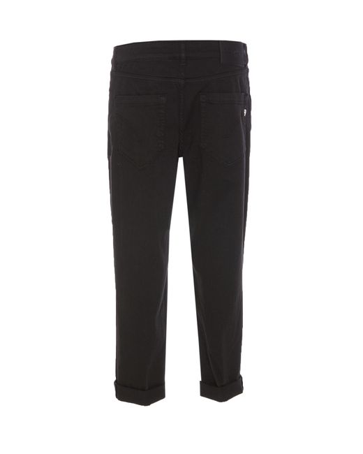 Dondup Black Buttoned Trousers