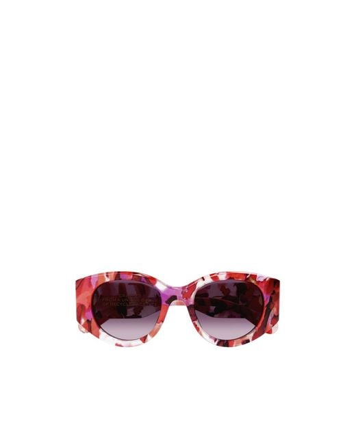 Chloé Red Marble-Pattern Sunglasses