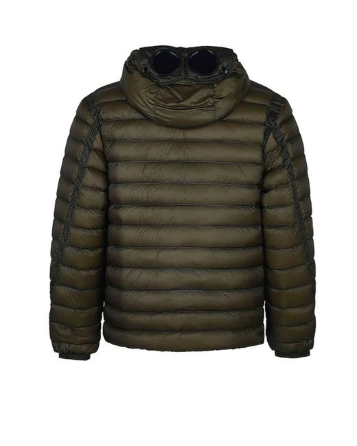 C P Company Green Goggle Quilted Jacket for men