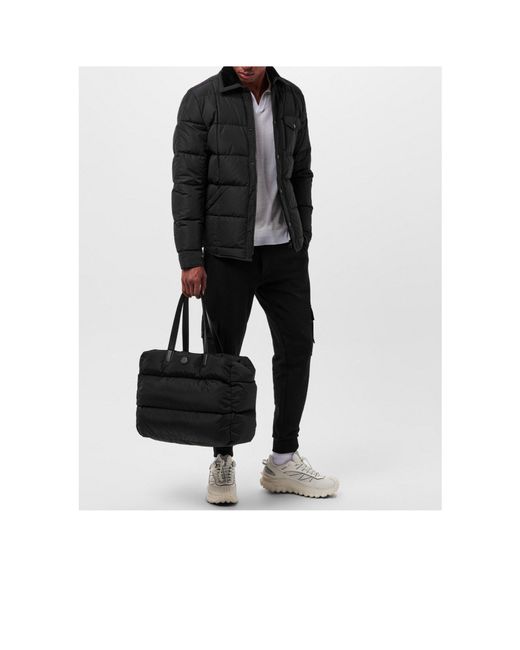Moncler Black Minimalist Solid Color Handbag for men
