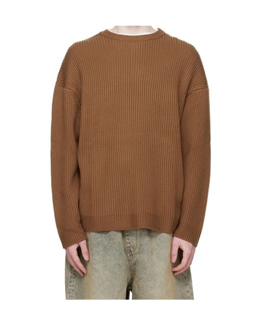 Entire studios Brown Crewneck Sweater for men