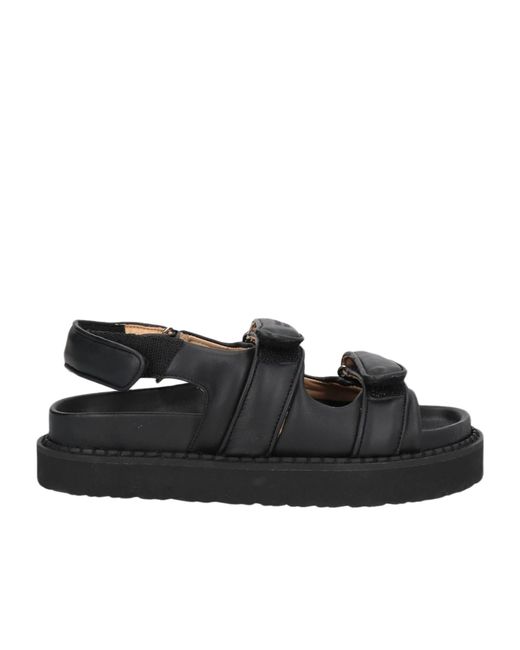 Isabel Marant Black Minimalist Leather Sandals