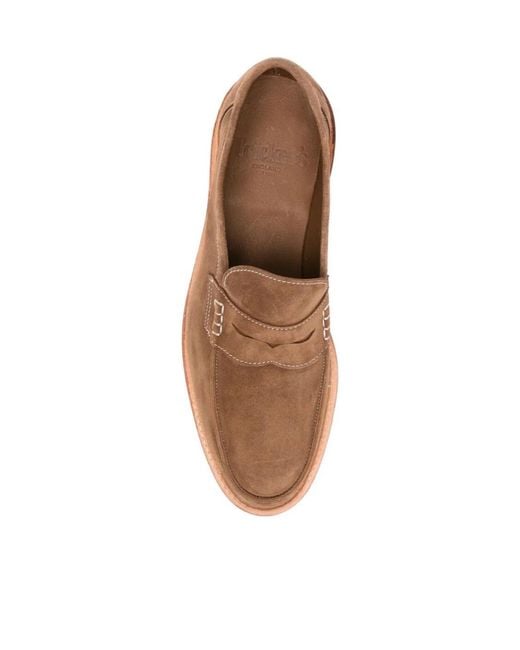 Tricker's Brown Sonny Penny Leather Loafers for men