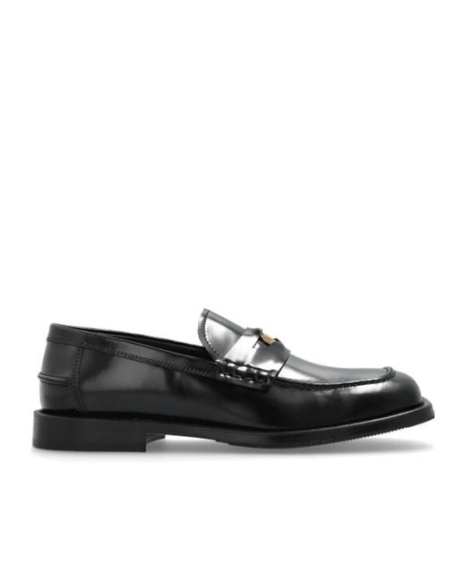 Moschino Black Square Toe Loafers for men