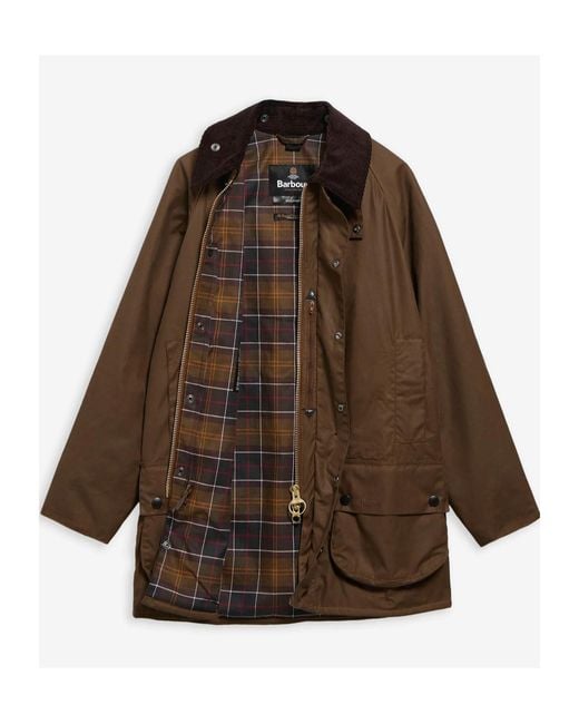 Barbour Brown Cotton Wax-Coated Jacket for men