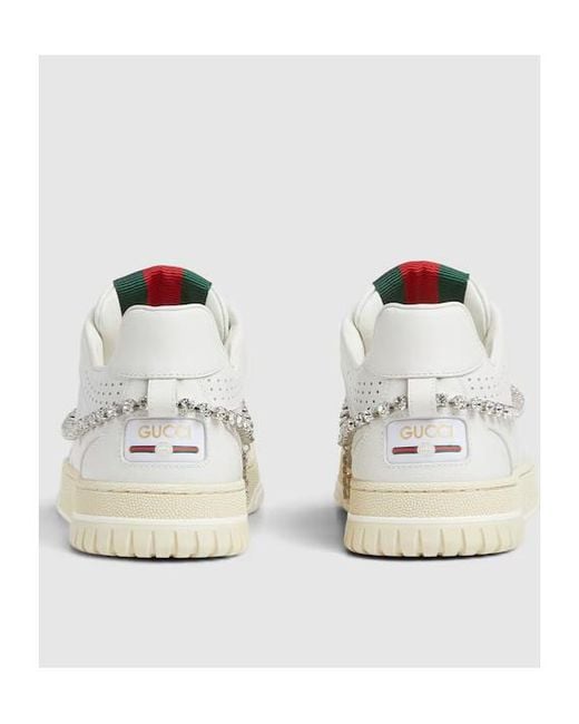 Gucci White Re-Web Sneakers