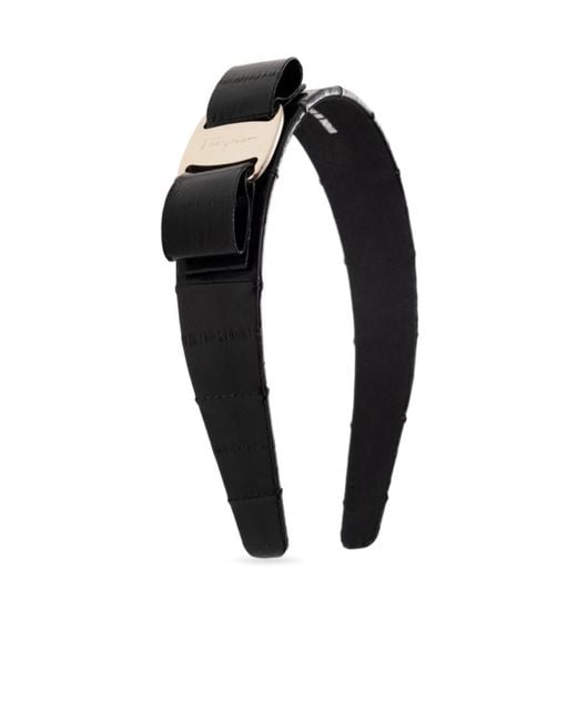 Ferragamo White Logo Headband