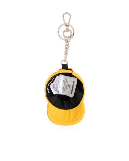 DSquared² Metallic Baseball Cap Pendant Be Icon Keyring