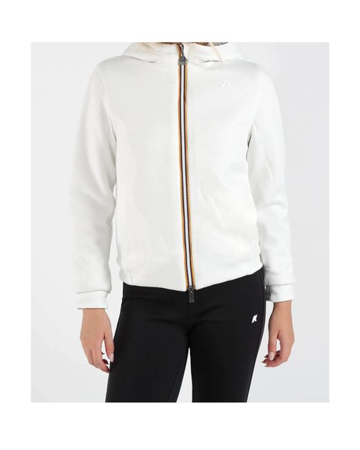 K-Way White Reversible Logo Coat