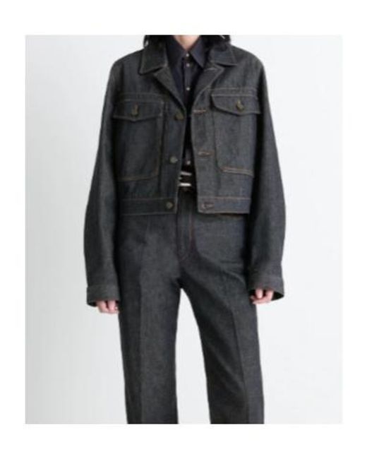 Lemaire Black Button-Fastening Patch-Pocket Denim Jacket