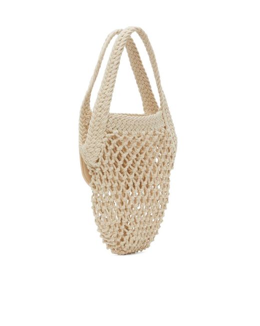 Nanushka White Mini Market Tote Bag