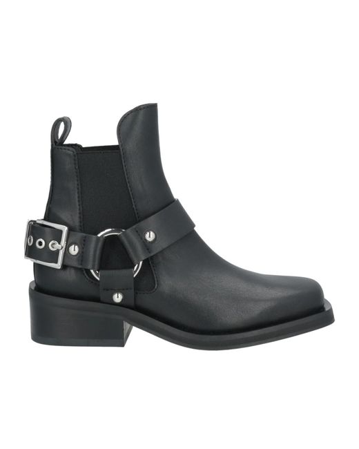 Ganni Black Simple Chelsea Boots