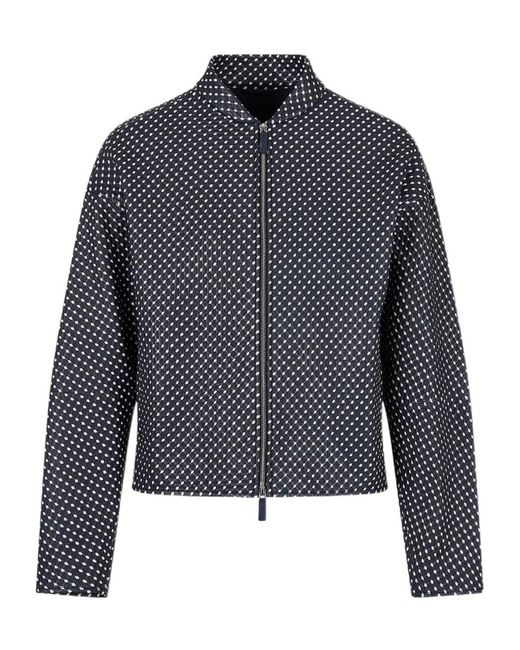 Emporio Armani Blue Collar Zip-Up Jacket for men