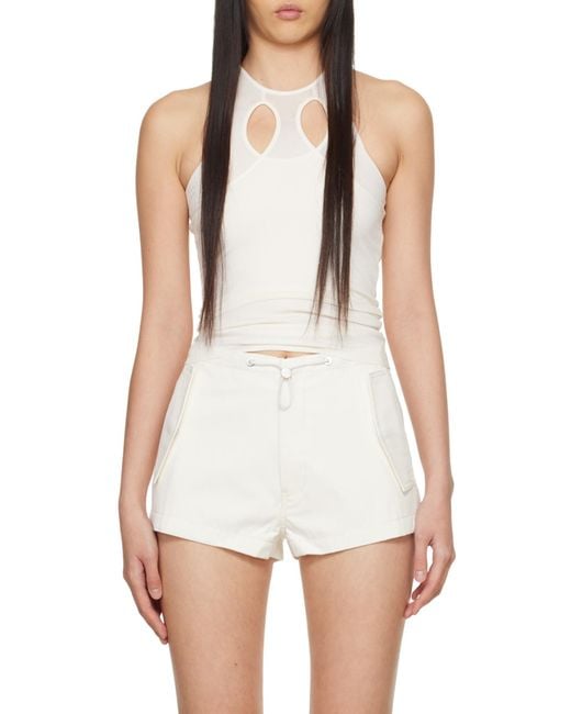 Dion Lee Red Mobius Loop Cut-Out Tank Top