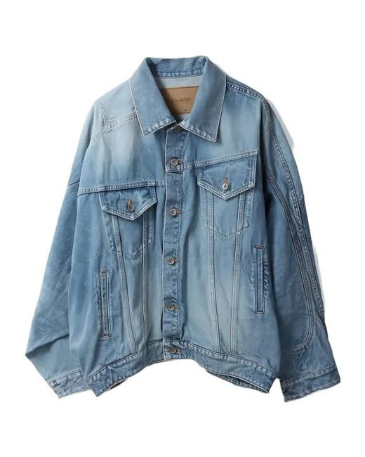 Doublet Blue Asymmetrical Denim Jacket for men