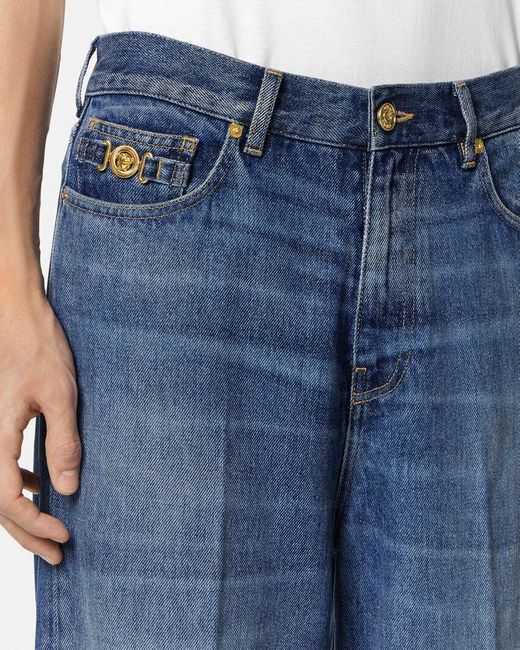 Versace Blue Medusa Biggie Jeans for men