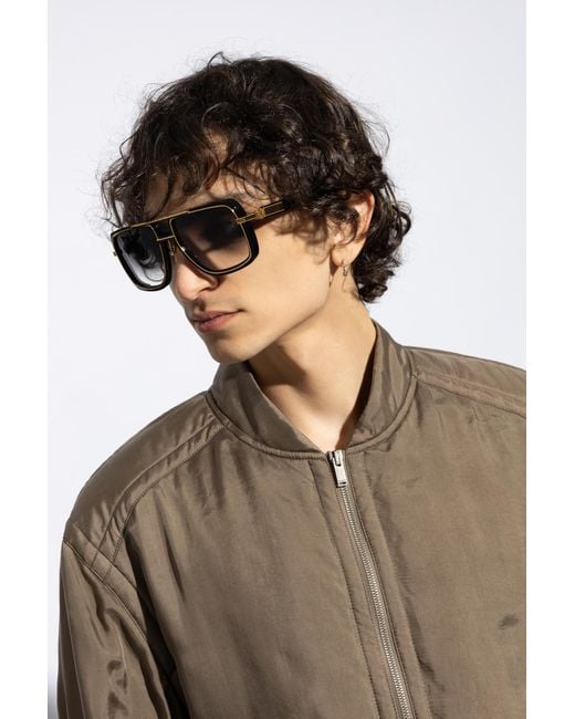 Balmain Metallic Eyewear Soldier Square Frame Sunglasses for men