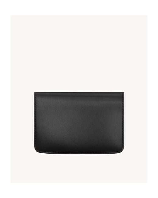 Saint Laurent Black Voltaire Passport Case