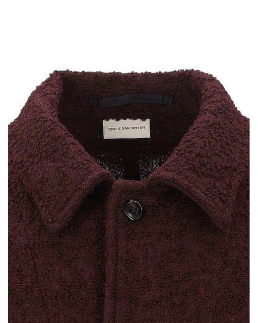 Dries Van Noten Purple Long-Sleeved Casual Jacket for men