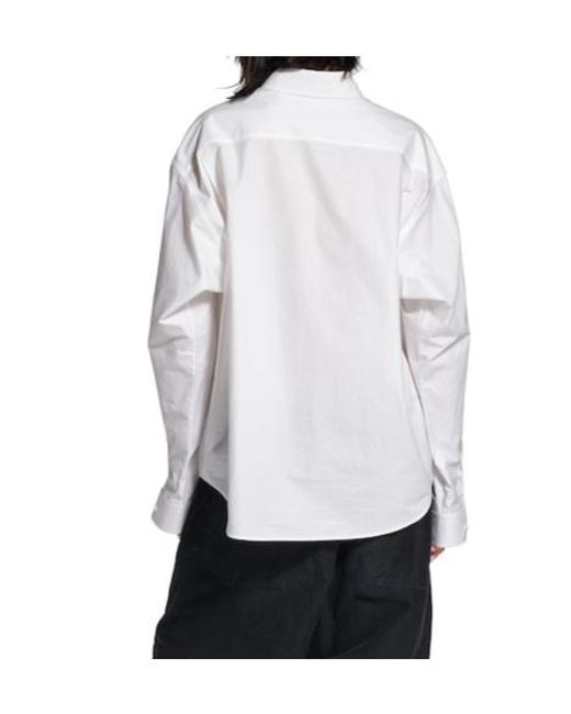 Balenciaga White Button-Up Large Fit Shirt